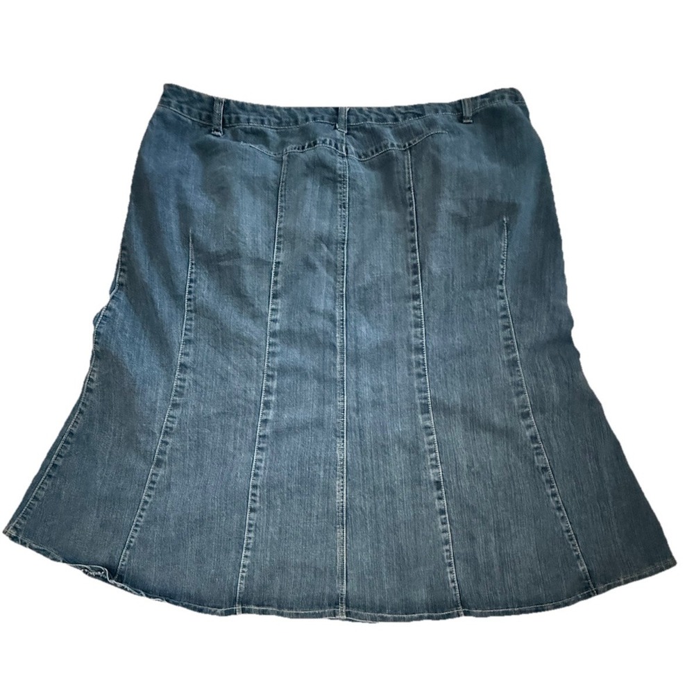 Motto Fit & Flare Western Jean Skirt Women's Size 28W Slimming Western Rodeo‎